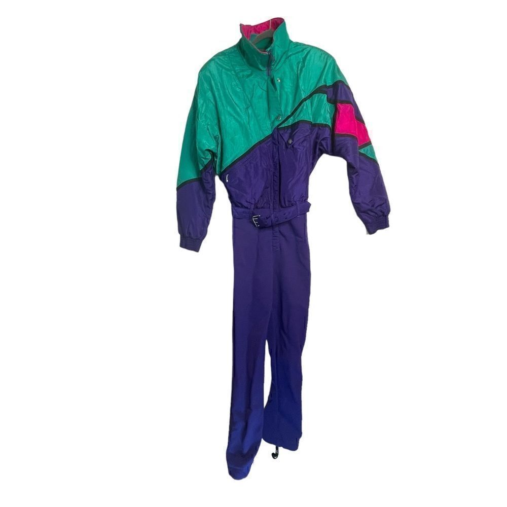Vintage Serac Bright Colorful Ski Suit Snow Suit